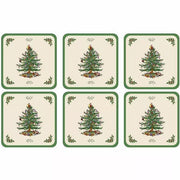 Pimpernel - Christmas Tree Set of 6 Coasters | 4 x 4 Inches - Limolin 