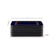 Pimpernel - Classic Midnight Blue Coasters Set of 6 | 4 x 4 in - Limolin 