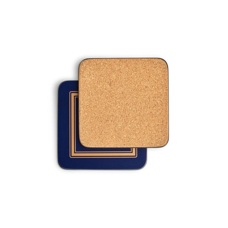 Pimpernel - Classic Midnight Blue Coasters Set of 6 | 4 x 4 in - Limolin 