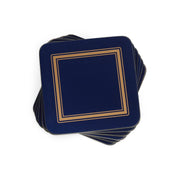 Pimpernel - Classic Midnight Blue Coasters Set of 6 | 4 x 4 in - Limolin 