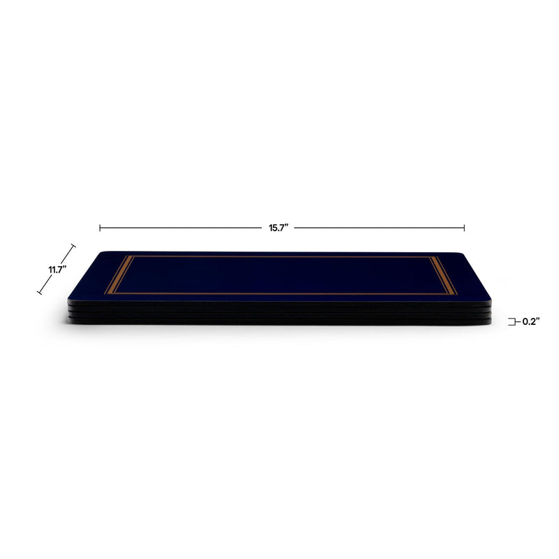Pimpernel - Classic Midnight Blue Set of 4 Placemats | 15.7 x 11.7 Inches - Limolin 