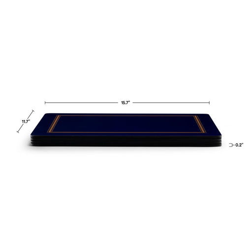 Pimpernel - Classic Midnight Blue Set of 4 Placemats | 15.7 x 11.7 Inches - Limolin 