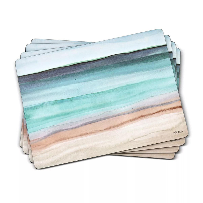 Pimpernel - Coastal Shore Set of 4 Placemats | 15.7 x 11.7 Inches - Limolin 