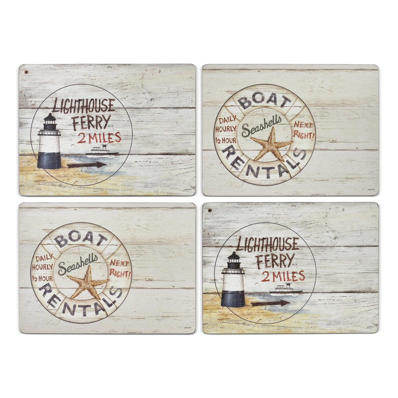 Pimpernel - Coastal Signs Set of 4 Placemats | 15.7 x 11.7 Inches - Limolin 