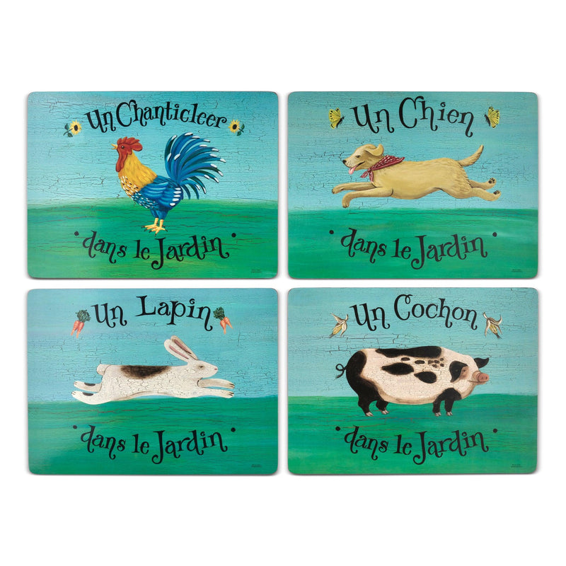 Pimpernel - Dans Le Jardin Set of 4 Placemats | 15.7 x 11.7 Inches - Limolin 
