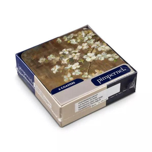 Pimpernel - Dogwood In Spring 6 Coasters | 4 x 4 Inches - Limolin 