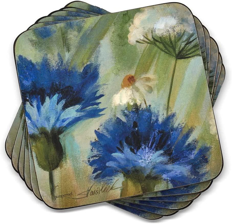 Pimpernel - Fleur Des Champs Set of 6 Coasters | 4 x 4 Inches - Limolin 