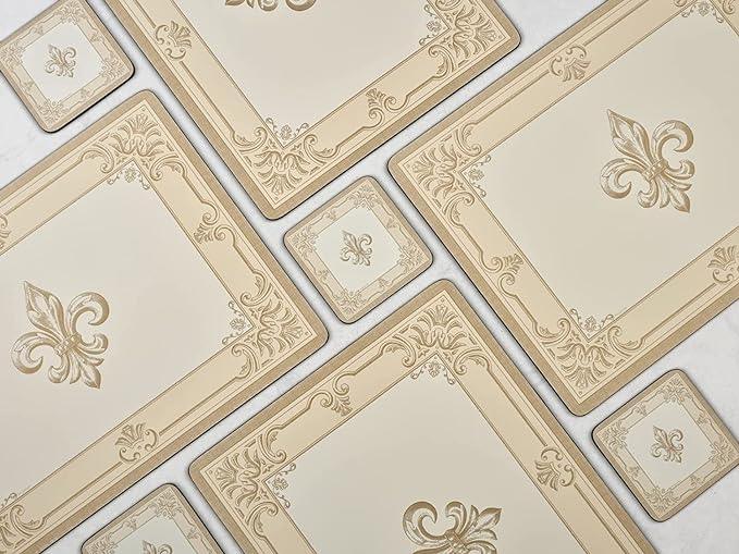 Pimpernel - Fleur de Lys Set of 4 Placemats | 15.7 x 11.7 Inches - Limolin 