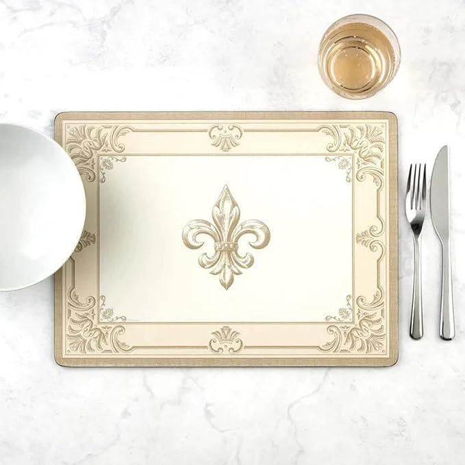 Pimpernel - Fleur de Lys Set of 4 Placemats | 15.7 x 11.7 Inches - Limolin 