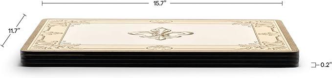 Pimpernel - Fleur de Lys Set of 4 Placemats | 15.7 x 11.7 Inches - Limolin 