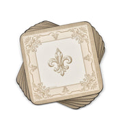 Pimpernel - Fleur de Lys Set of 6 Coasters | 4 x 4 Inches - Limolin 