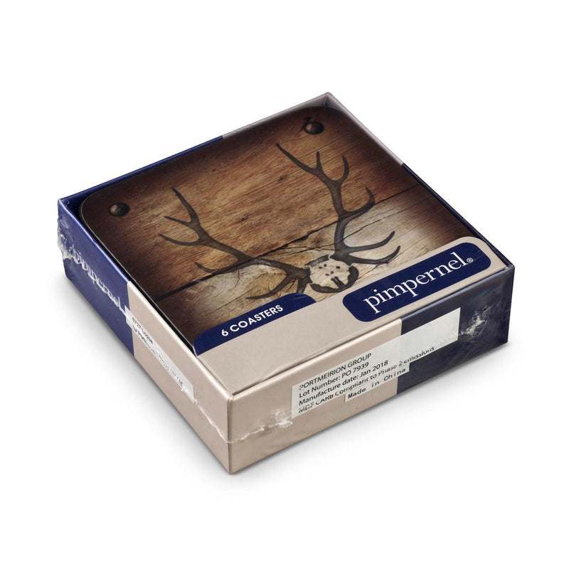 Pimpernel -  Lodge Set of 6 Coasters | 4 x 4 Inches - Limolin 