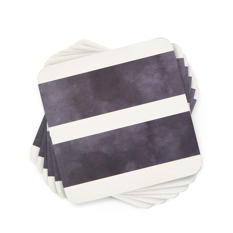 Pimpernel - MONO STRIPE COASTERS S/6 - 4" X 4" - Limolin 