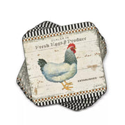 Pimpernel - On the Farm Set of 6 Coasters | 4 x 4 Inches - Limolin 
