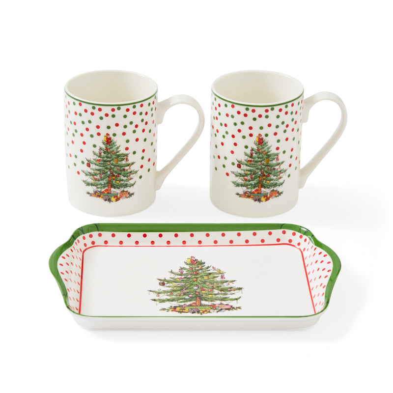Pimpernel - POLKA DOT 3PC MUG & TRAY SET - Limolin 