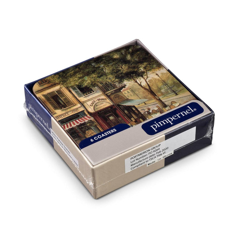 Pimpernel - Parisian Scenes Set of 6 Coasters | 4 x 4 Inches - Limolin 