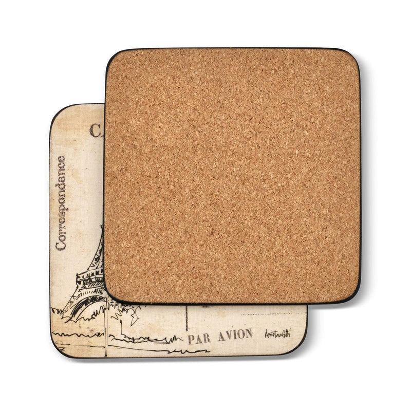 Pimpernel - Postcard Sketches Set of 6 Coasters | 4 x 4 Inche - Limolin 