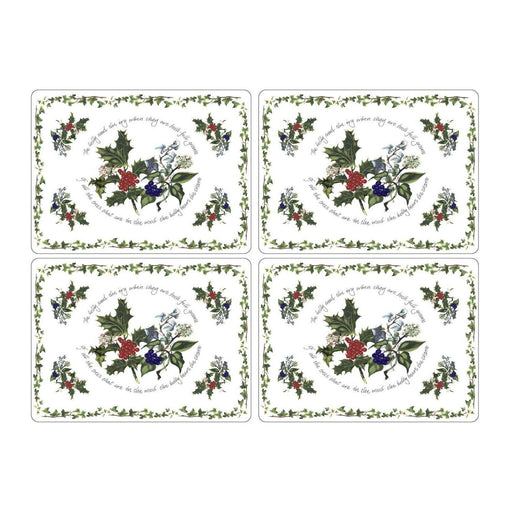 Pimpernel - The Holly and the Ivy Set of 4 Placemats | 15.7 x 11.7 Inches - Limolin 