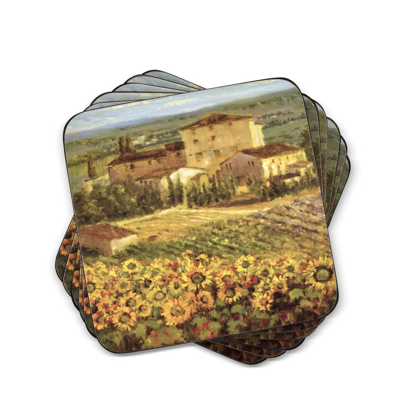 Pimpernel - Tuscany Set of 6 Coasters | 4 x 4 Inches - Limolin 