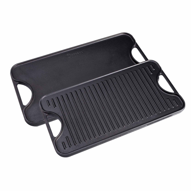 Victoria - Reversible Cast Iron Griddle - 47 x 25 cm