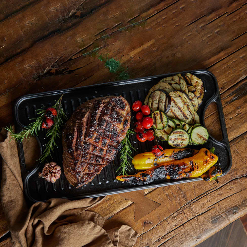 Victoria - Reversible Cast Iron Griddle - 47 x 25 cm