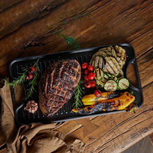 Victoria - Reversible Cast Iron Griddle - 47 x 25 cm