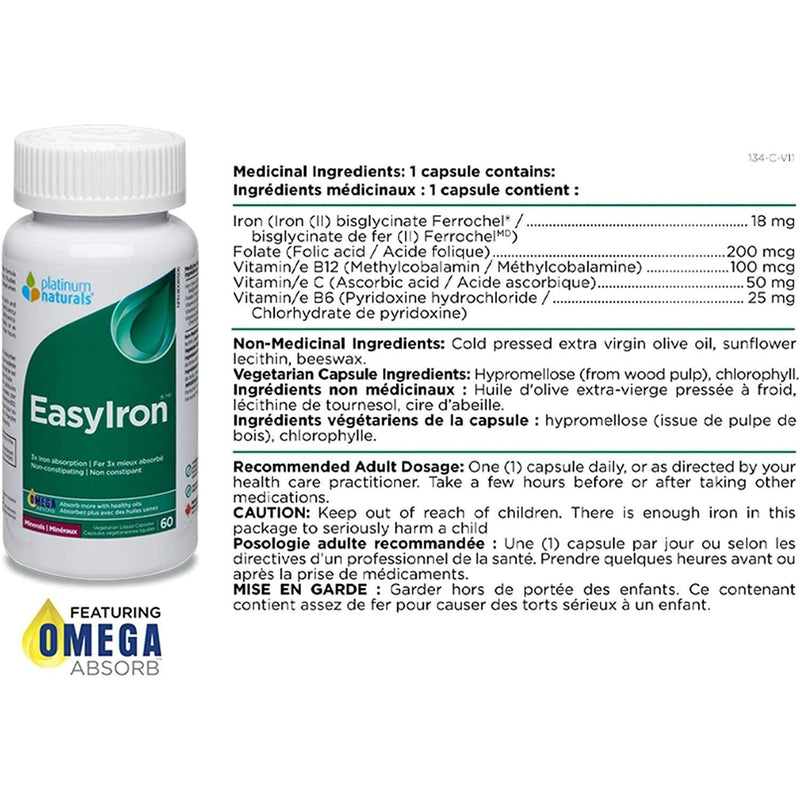 Platinum Naturals - EasyIron - 60 - Limolin 