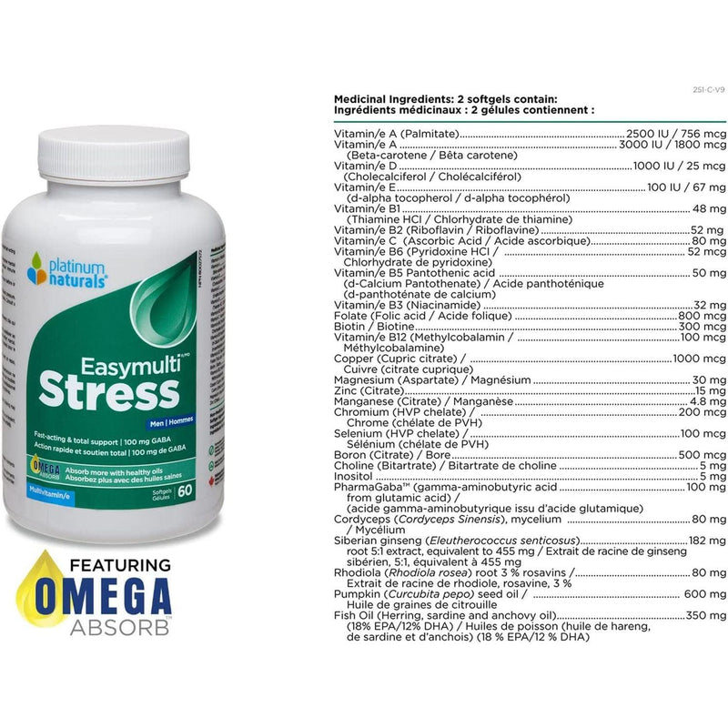 Platinum Naturals - Easymulti Stress for Men - 60 - Limolin 