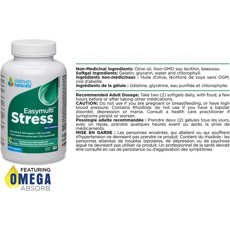 Platinum Naturals - Easymulti Stress for Men - 60 - Limolin 