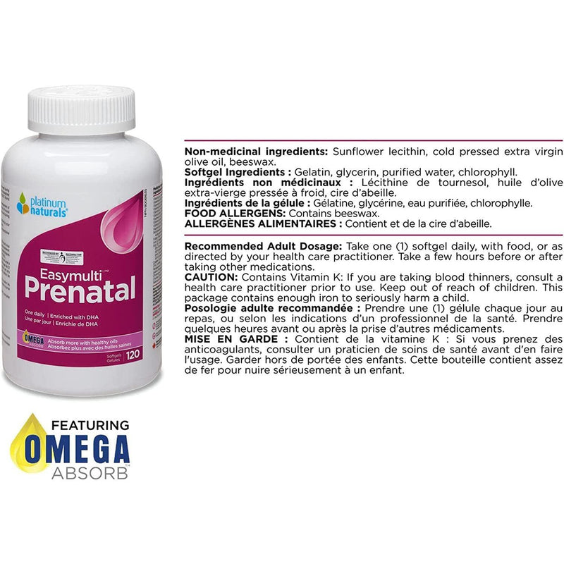 Platinum Naturals - Prenatal Easymulti, 120 - Limolin 