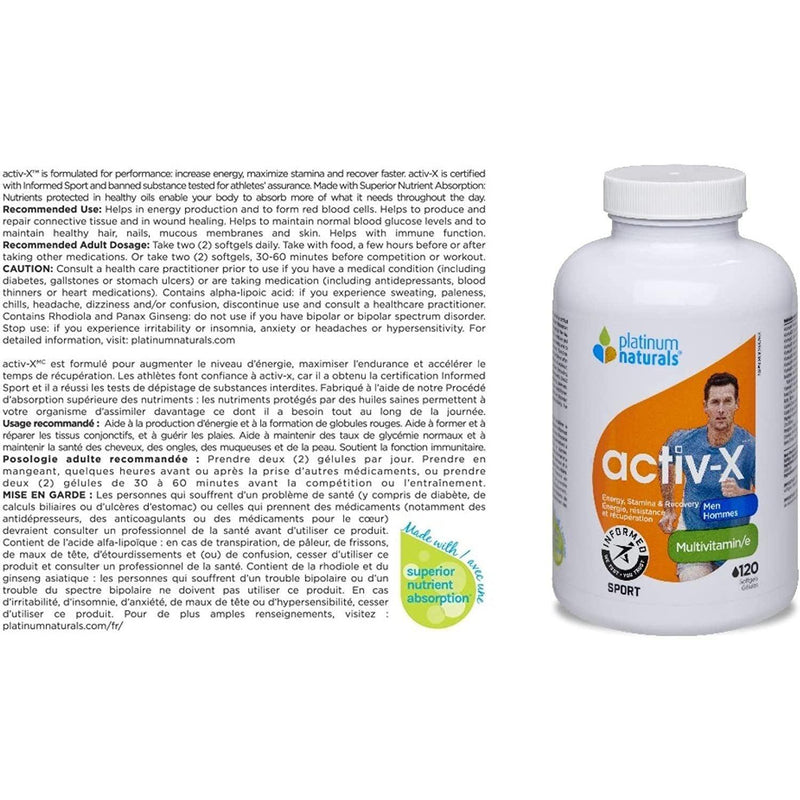 Platinum Naturals - activ - X for Men - 120 - Limolin 