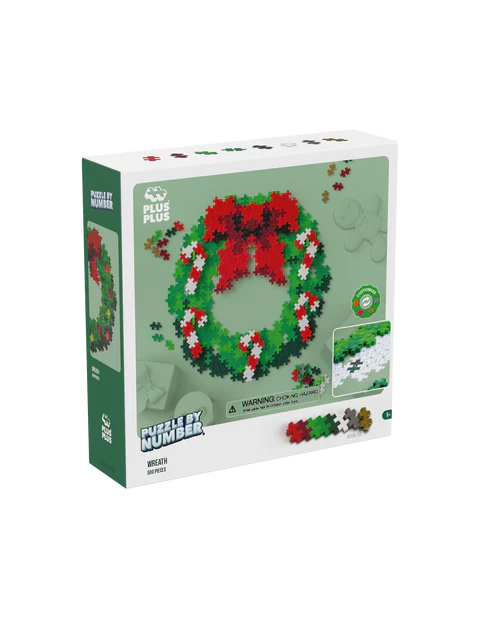 Plus-Plus - Puzzle By Number - Christmas Wreath - 500Pcs - Limolin 