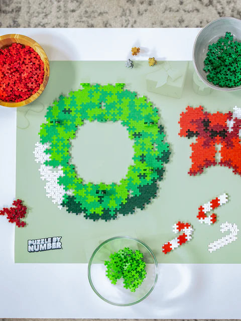 Plus-Plus - Puzzle By Number - Christmas Wreath - 500Pcs - Limolin 