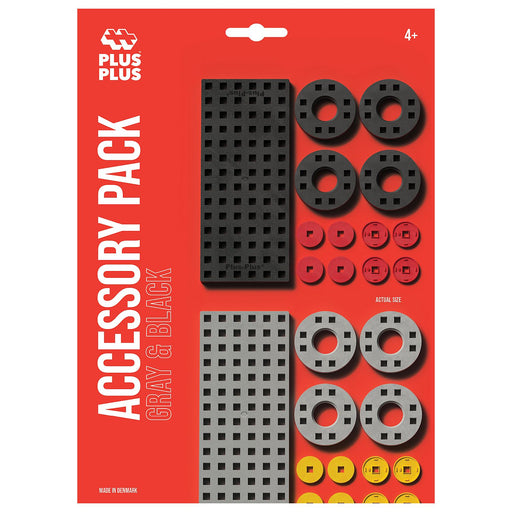 Plus-Plus - Small Baseplate And Wheel Mix - Red Package - Limolin 