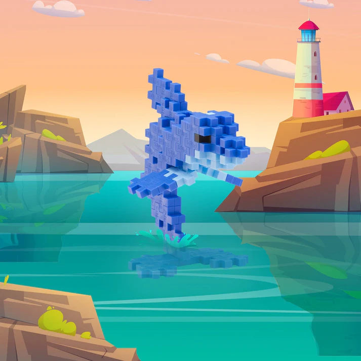 Plus-Plus - Tube - Dolphin - 70Pcs - Limolin 