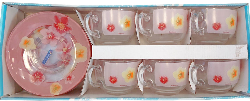 Luminarc – Poeme an Rose Tea Cup Set – 12 Pieces – product view