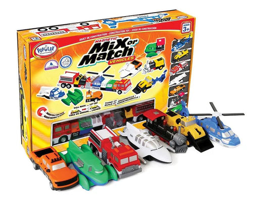 Popular Playthings - Mix or Match Vehicles - 7 Vehicle Set (Bilingual) - Limolin 
