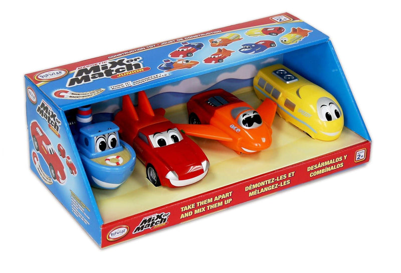 Popular Playthings - Mix or Match Vehicles Junior - Set 1 (Bilingual) - Limolin 