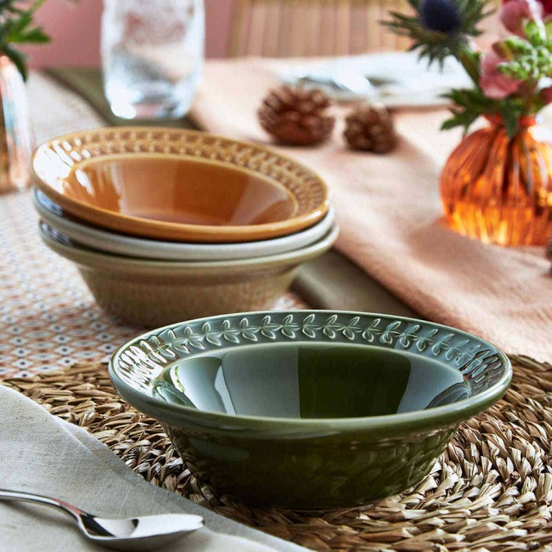 Portmeirion - Botanic Garden Harmony Cereal Bowl (Set of 4) - Forest Green | 6 in - Limolin 