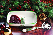 Portmeirion - Botonic Garden 2-Piece Set | 8"x 4.25" Sauce Dish with 4.25" Slotted Spoon - Limolin 