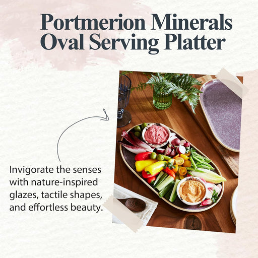 Portmeirion - Minerals Large Oval Platter (Amethyst) | 13.7 in - Limolin 