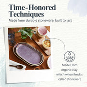 Portmeirion - Minerals Large Oval Platter (Amethyst) | 13.7 in - Limolin 