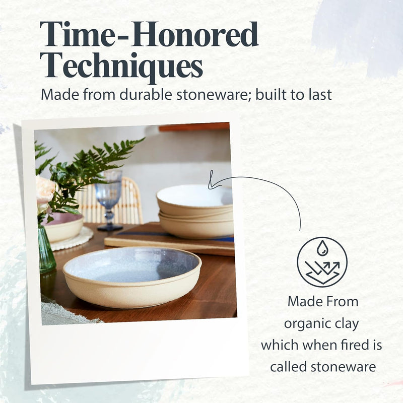 Portmeirion - Minerals Low Serving bowl - Aquamarine | 8.7 in - Limolin 