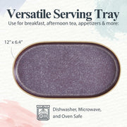 Portmeirion - Minerals Medium Oval Platter - Amethyst | 12 in - Limolin 