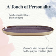 Portmeirion - Minerals Medium Oval Platter - Amethyst | 12 in - Limolin 