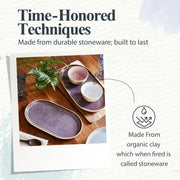 Portmeirion - Minerals Medium Oval Platter - Amethyst | 12 in - Limolin 