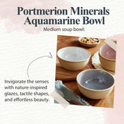 Portmeirion - Minerals Medium Serving  bowl - Aquamarine | 6 in - Limolin 