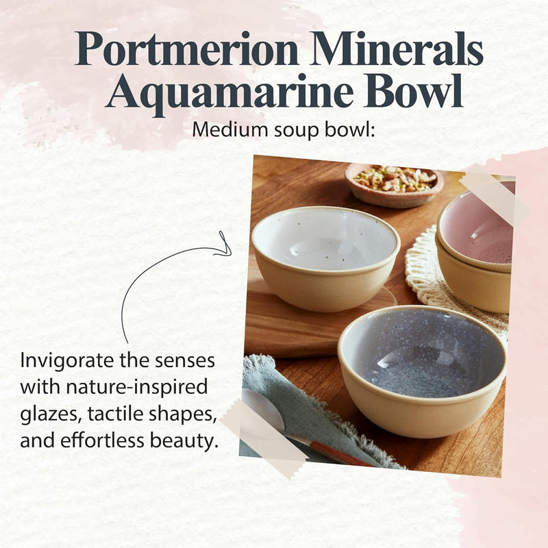 Portmeirion - Minerals Medium Serving  bowl - Aquamarine | 6 in - Limolin 