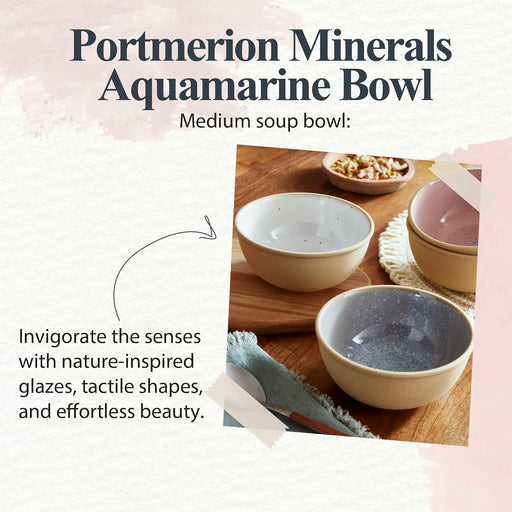 Portmeirion - Minerals Medium Serving  bowl - Aquamarine | 6 in - Limolin 