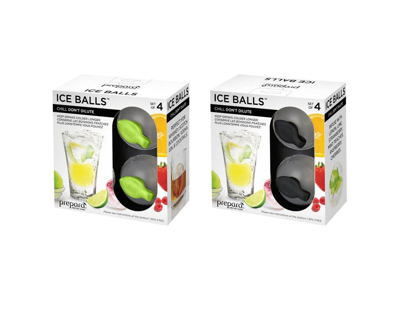 Prepara - Ice Balls 4/Pk 5Cm/2Ea Black/Green - Limolin 